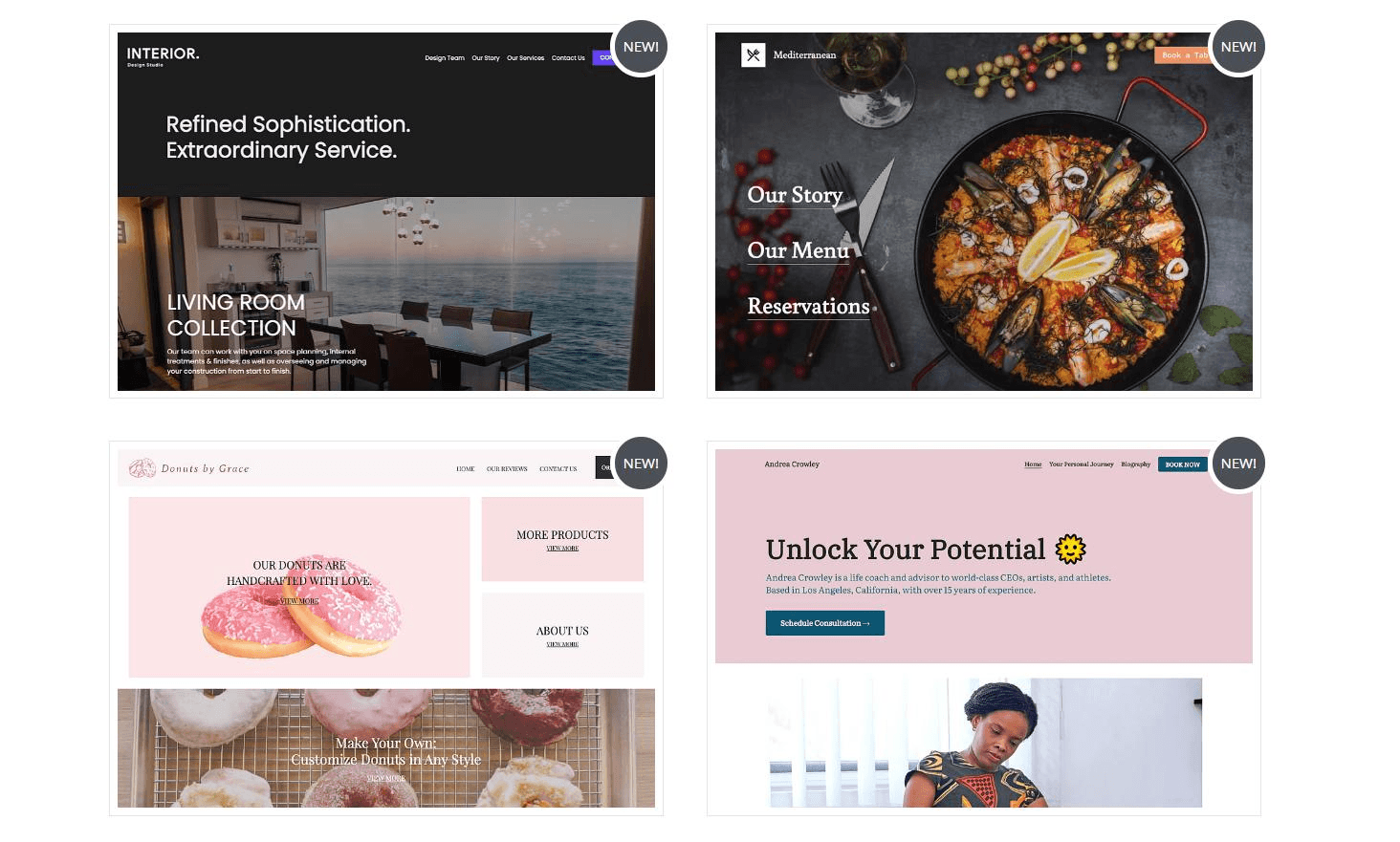 Strikingly網站模板審美 Strikingly網站模板審美